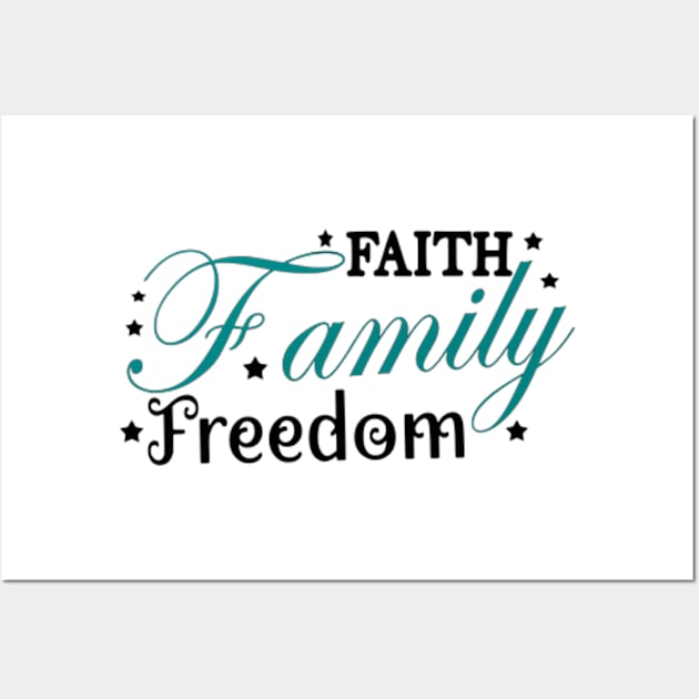 Faith Family Freedom Wall Art by Shop Ovov